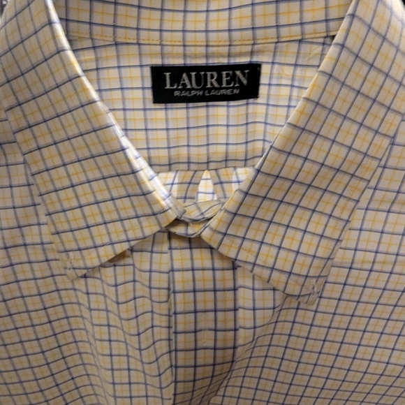 Men's Lauren, Ralph Lauren - Regular Fit Wrinkle Free Stretch Dress Shirt - Picture 12 of 13